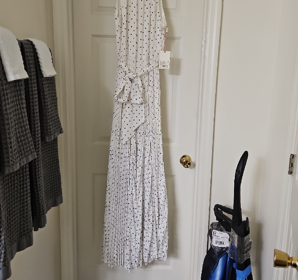 White Polka Dot Maxi Dress